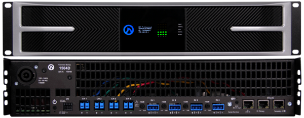 LEA CS1504D 4CH AMP 1500W PER CHANNEL AT 4OHM, 8OHM,70V, 100V / 80W AT 8OHM / HIZ OR LOWZ SELECTABLE PER CH